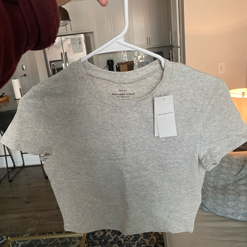 Abercrombie and fitch grey baby tee! Brand new with tags!